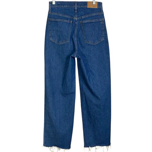 Madewell The Perfect Vintage Wide Leg Raw Hem Jeans Women's 26 - Picture 4 of 9